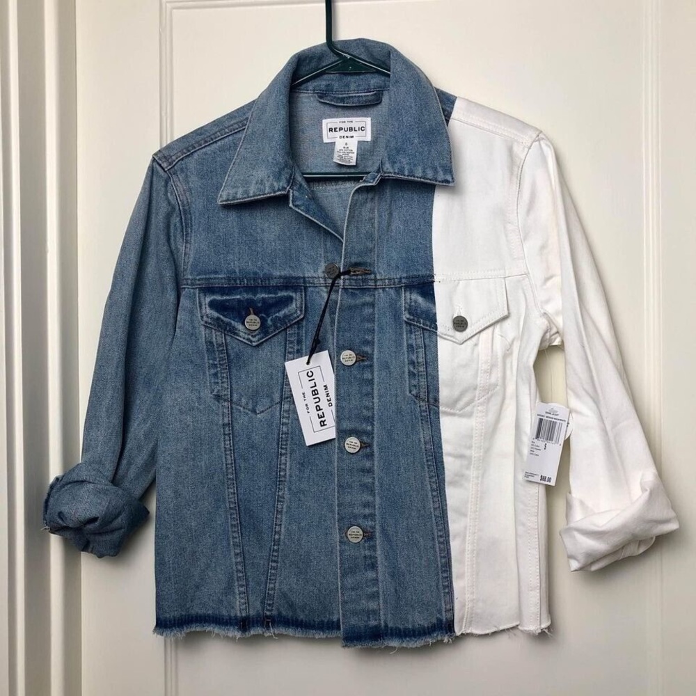 Patchwork Denim Jacket | Multi Colored Jean Jacke… - image 1